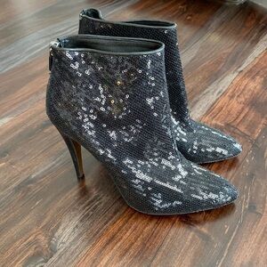 Walter Steiger Black Sequin Booties